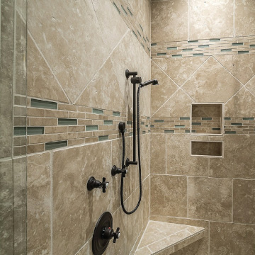 Shower fitter in flat-refurbishment